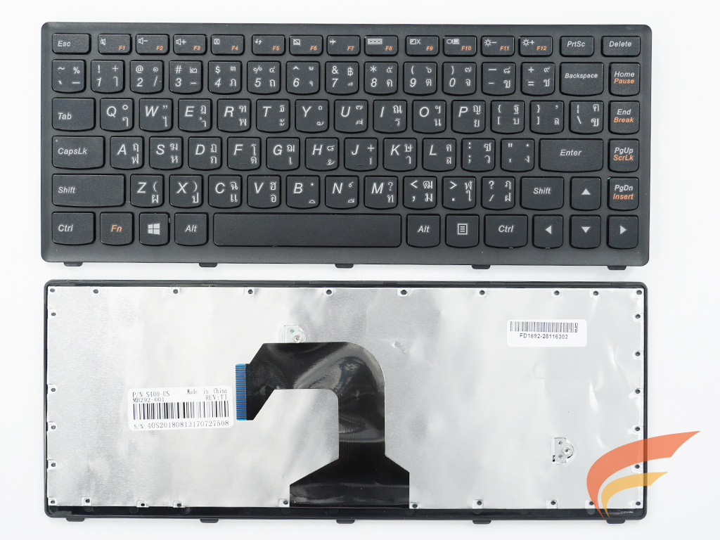 KEYBOARD IBM-LENOVO คีย์บอร์ด Lenovo Ideapad S400 S400U S405 S300 S410 ไทย-อังกฤษ 