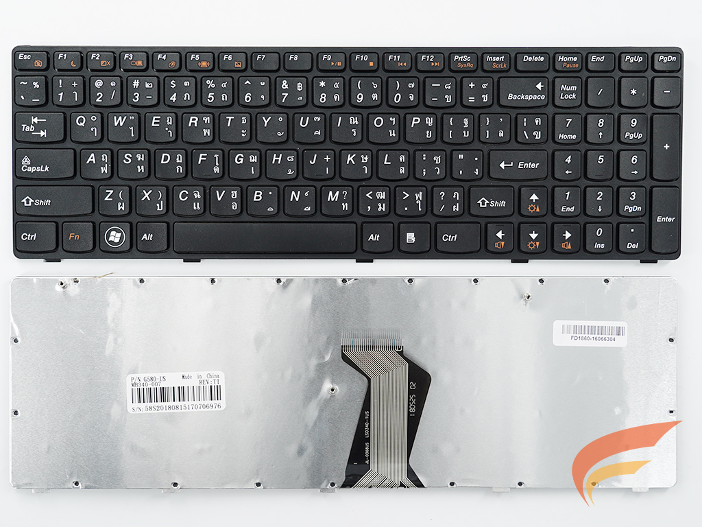 KEYBOARD IBM-LENOVO คีย์บอร์ด Lenovo IDEAPAD G580 G580A G585 G585A Z580 ไทย-อังกฤษ 
