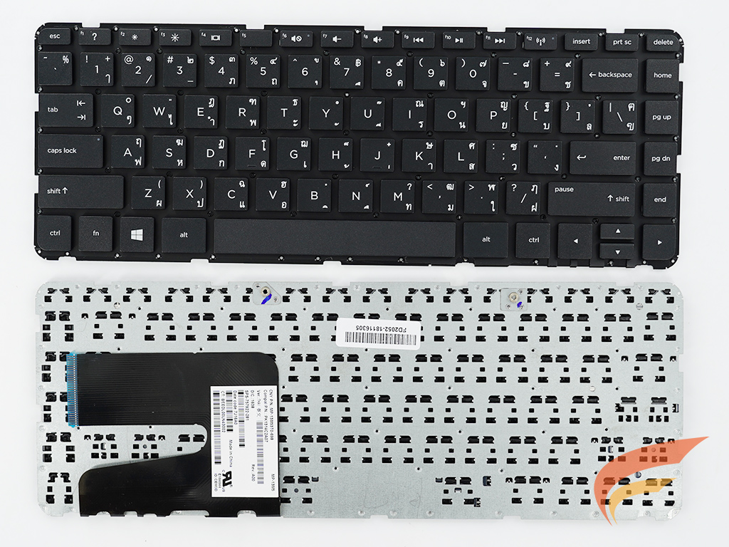 KEYBOARD HP-COMPAQ คีย์บอร์ด Hp Pavilion 14-N 14-G 14-R 14-E 240 G2 245 G2 248 G1 240 G2 245 G2 246 G2 340 G1 345 G2 G14-A000 สีดำ ภาษาไทย-อังกฤษ 
