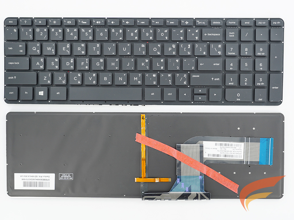 KEYBOARD HP-COMPAQ คีย์บอร์ด Hp 15-P 15-J Series พร้อมแผงไฟ Backlight ไทย-อังกฤษ  