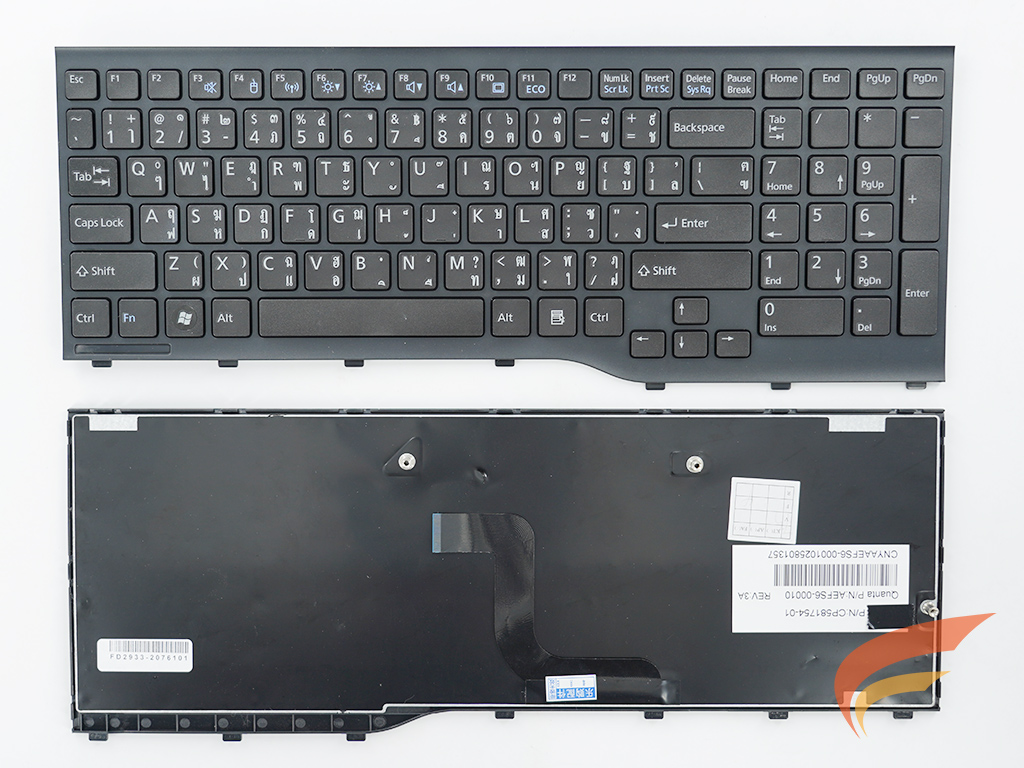 KEYBOARD FUJITSU  คีย์บอร์ด Fujitsu Lifebook AH552 A552 CP581751-01 CP611954-01ไทย-อังกฤษ 