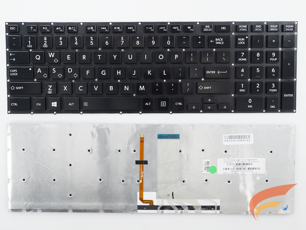 KEYBOARD TOSHIBA คีย์บอร์ด Toshiba P50 P50T P50-A P50T-A P55 P55T P55-A P55T-A อังกฤษ 