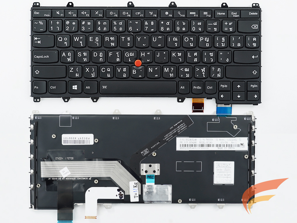 KEYBOARD IBM-LENOVO คีย์บอร์ด Lenovo ThinkPad YOGA 260 Backlit 00pa206 00PA124 ไทย อังกฤษ 