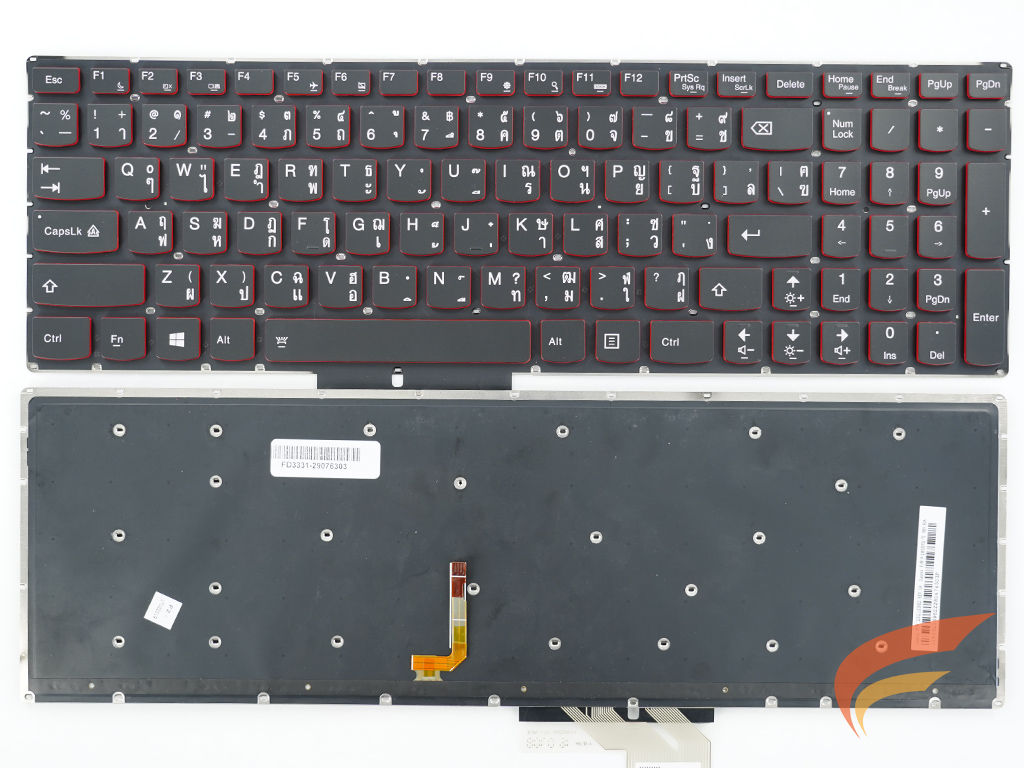 KEYBOARD IBM-LENOVO คีย์บอร์ด Lenovo Y50 Y50-70 ไทย-อังกฤษ  มีไฟ 