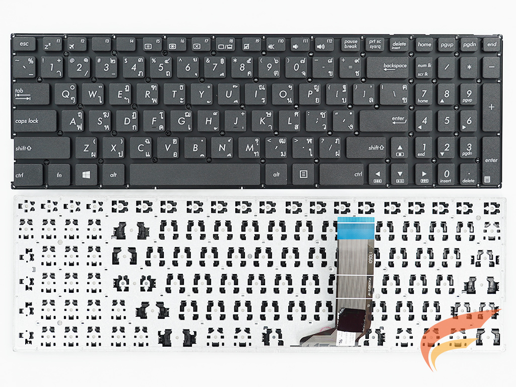 KEYBOARD ASUS คีย์บอร์ด  Asus K556 A556 X556 K556U A556UA R556 X556 X556UA X556UB X556UF X556UJ X556UQ X556UR X556UV TH-US สีดำ 