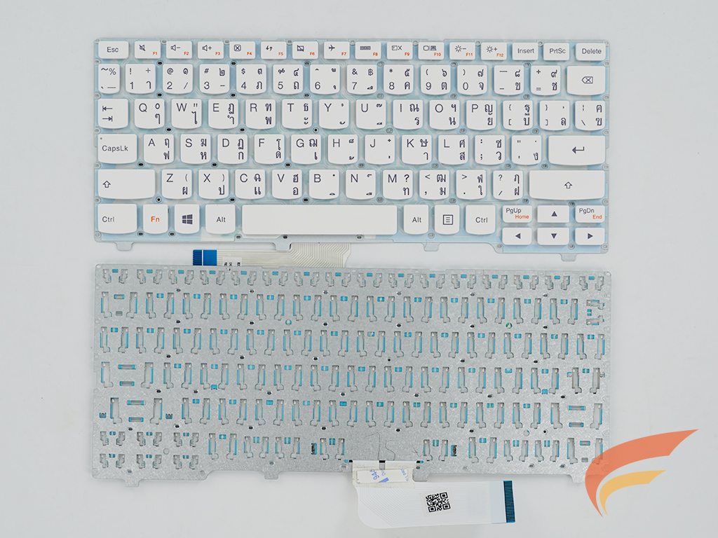 KEYBOARD IBM-LENOVO คีย์บอร์ด Lenovo IdeaPad 100S 100s-11 100S-11IBY ไทย อังกฤษ สีขาว 