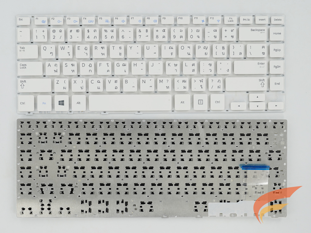 KEYBOARD SAMSUNG คีย์บอร์ด Samsung NP370R4E NP 370R4E 370R4E NP450 NP470 ไทย อังกฤษ สีขาว 