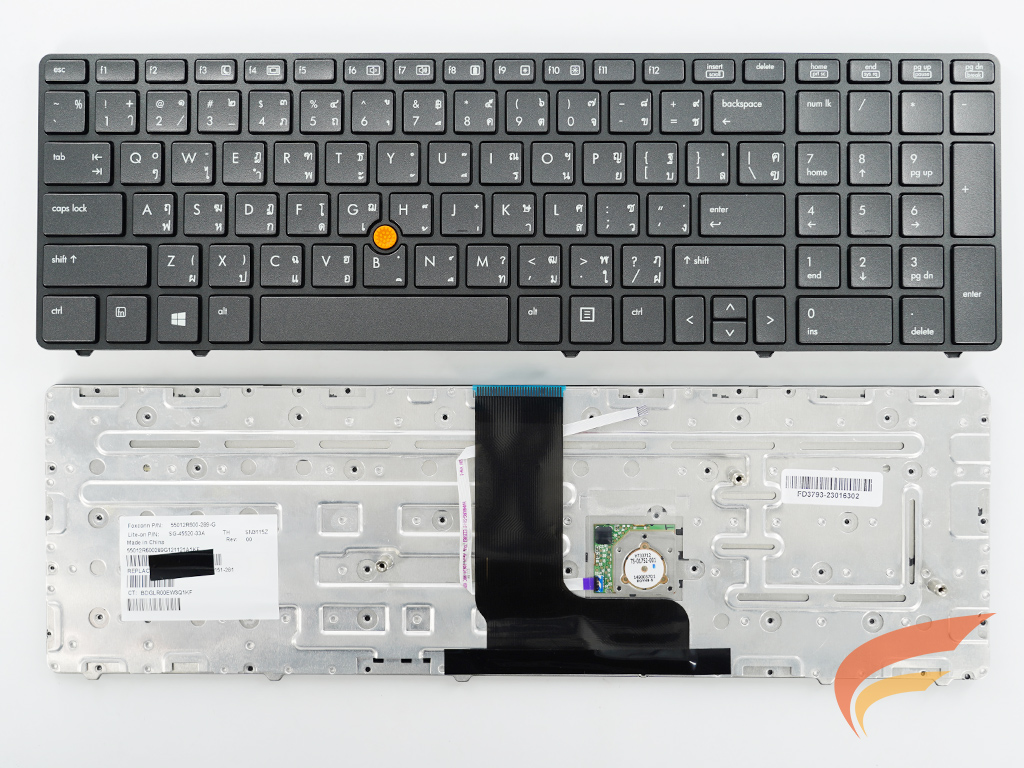 KEYBOARD HP-COMPAQ คีย์บอร์ด Hp Elitebook 8650w 8570w ไทย อังกฤษ 