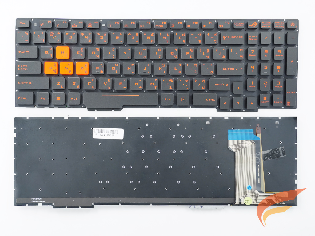 KEYBOARD ASUS คีย์บอร์ด Asus GL553 FX753 GL753 FX553V TH-EN มีไฟ 